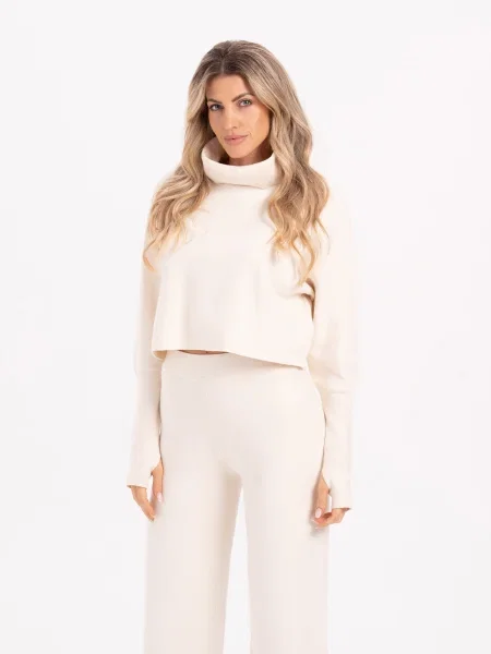 MYLAVIE by Sarah Harrison Pulover murdar alb