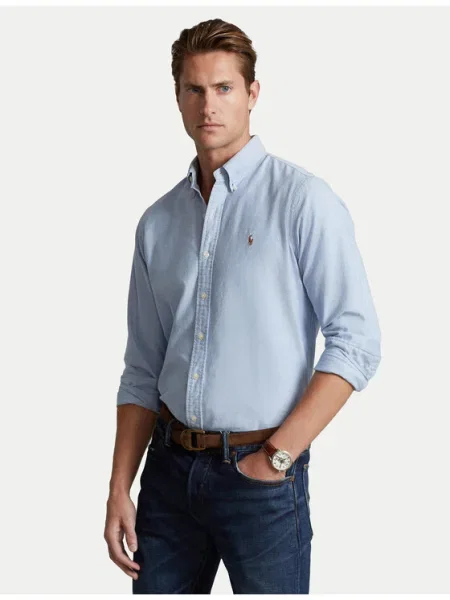 Polo Ralph Lauren Риза Core Replen светлосиньо