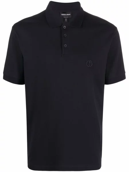 Polo Giorgio Armani cu broderie albastru