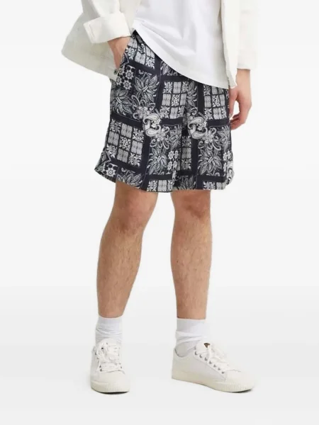 Шорти The Kooples с пейсли десен синьо