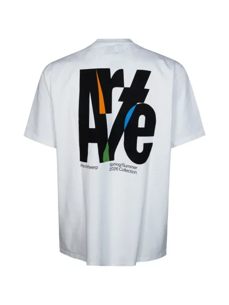 Tricou Arte Antwerp cu imagine alb