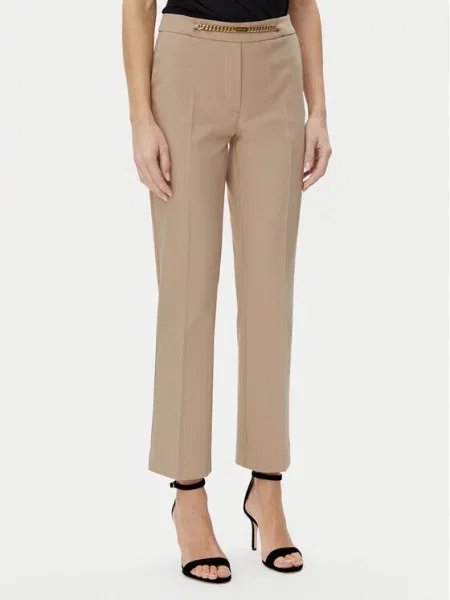 Hlače iz tkanine Guess rjava