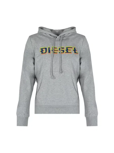 Bluza z kapturem Diesel z kapturem szara