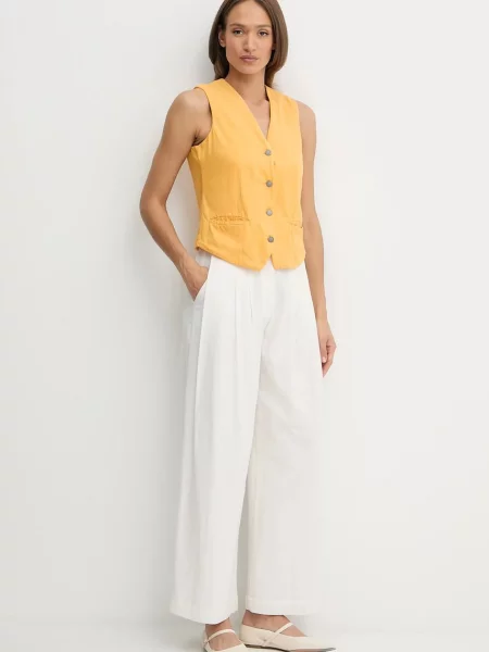 Безрукавка United Colors of Benetton однобортна жовтий