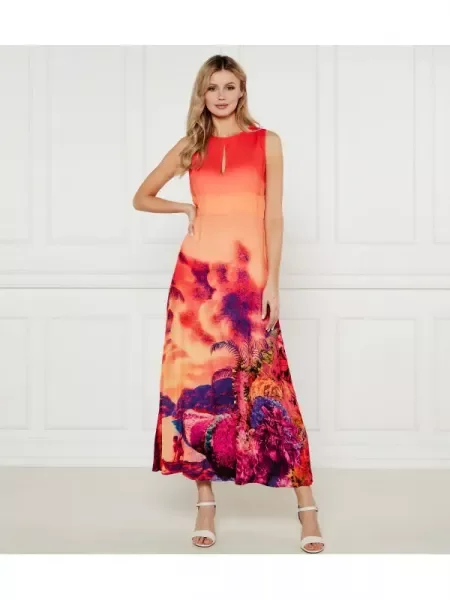 Desigual Rochie TROPICAL_LACROIX portocaliu