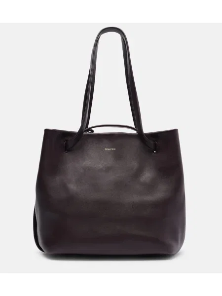 Mała shopperka Calvin Klein Collection skórzana fioletowa