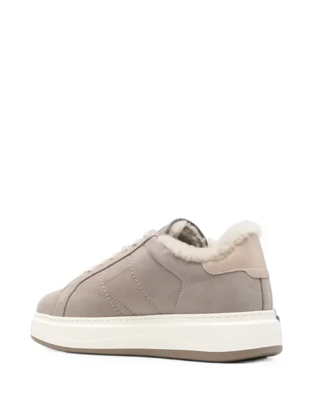 Sneakerși Woolrich din piele gri