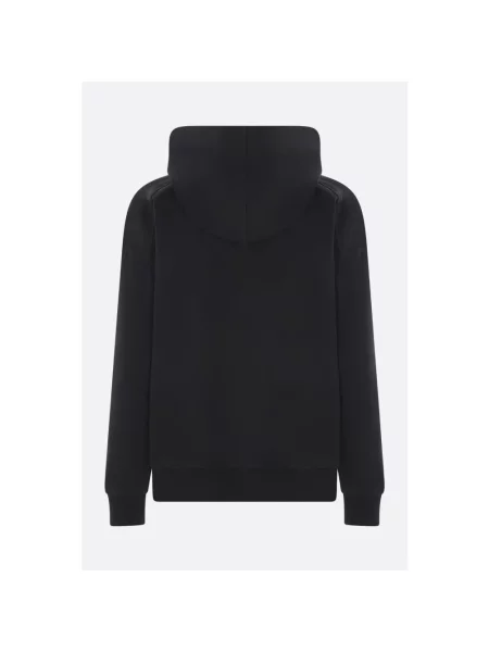 Haftowany sweter Brunello Cucinelli z kapturem czarny