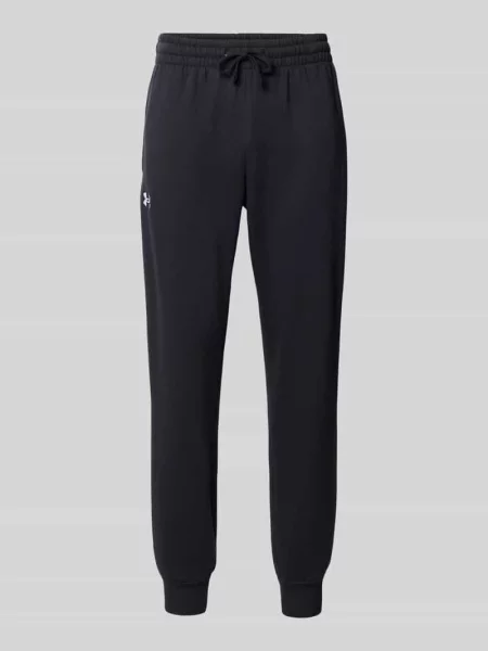 Spodnie Under Armour Rival Fleece Joggers black/white czarne