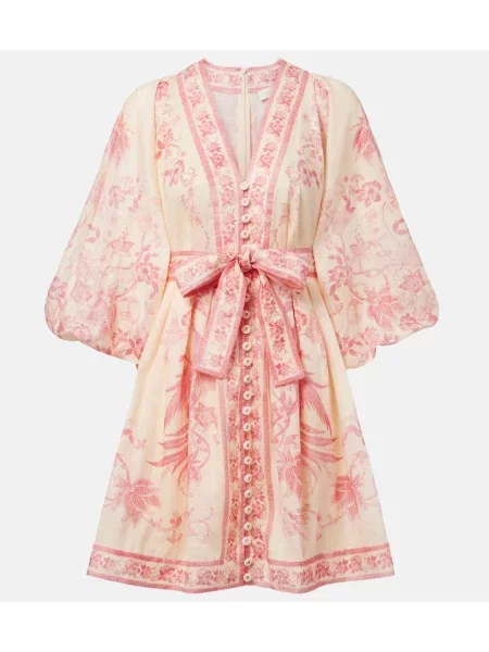 Rochie Zimmermann de in cu model floral roz