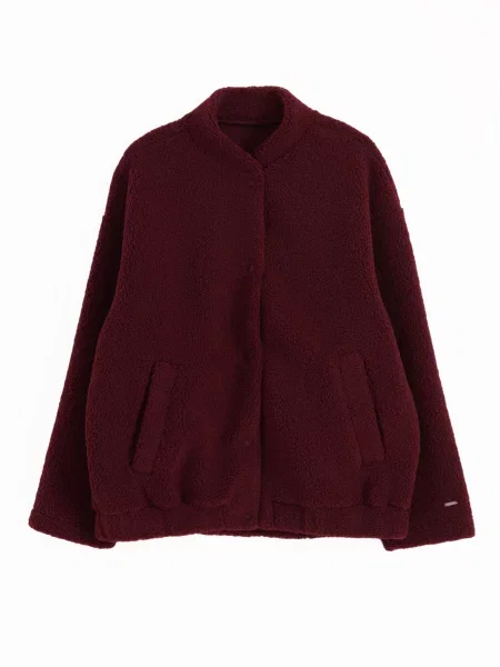 Aim'n Jachetă fleece funcțională Pile Coach vin roșu