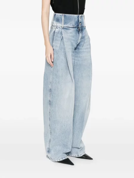 Pantaloni Sportmax plisate albastru