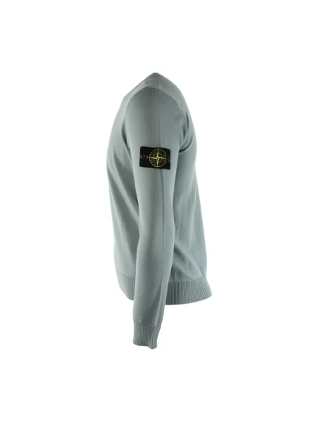Sweter Stone Island wełniany z kamieniami niebieski