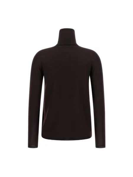 Sweter z golfem Max Mara wełniany do golfa brązowy