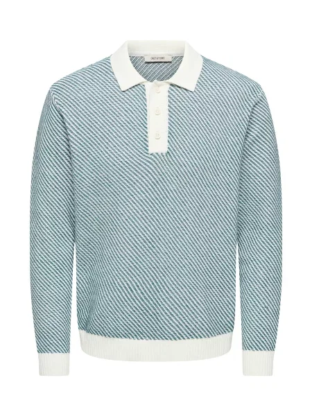 Only & Sons Pulover ONSADRIAN verde mentă alb