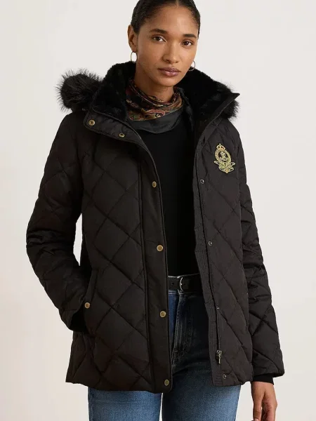 Lauren Ralph Lauren prešívaná bunda dámska čierna