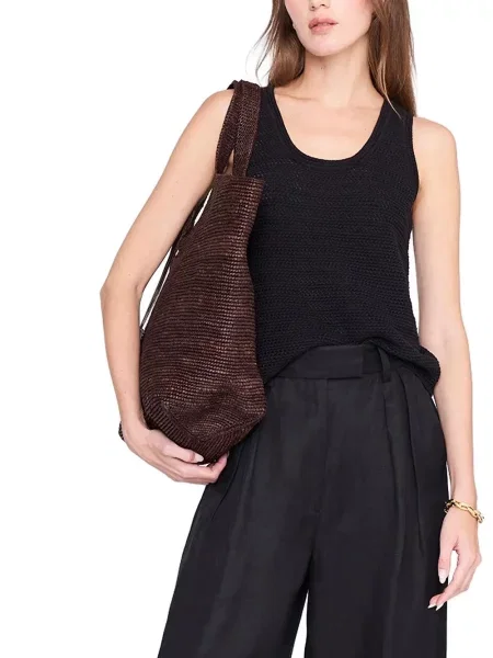 Top Anine Bing tricotate negru