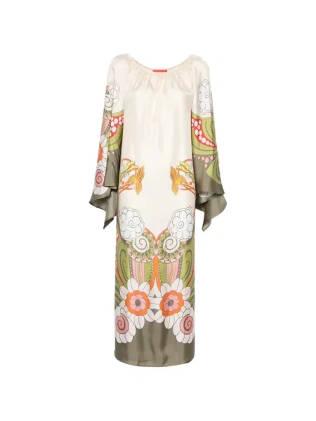Rochie maxi La Doublej din satin cu model floral cu imagine