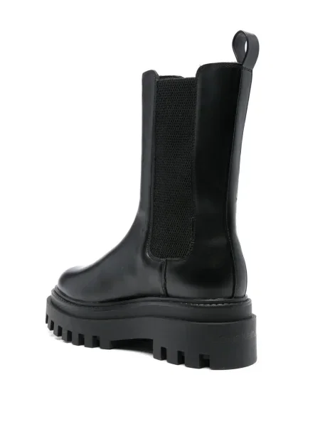Botine Calvin Klein Jeans din piele negru