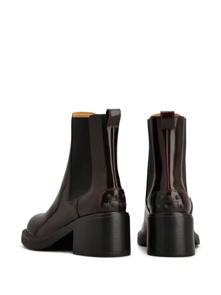 Botine chelsea Tod's din piele roșu