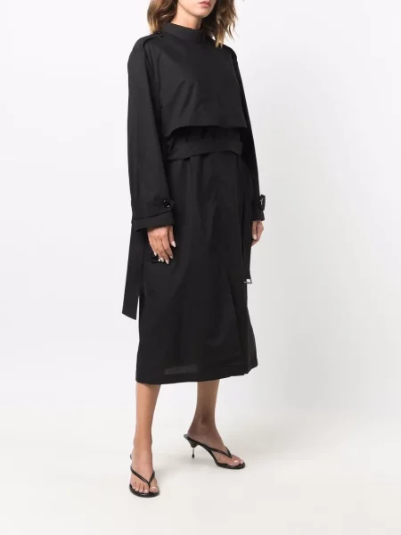 Oblekové midi šaty Mm6 Maison Margiela po kolena černé