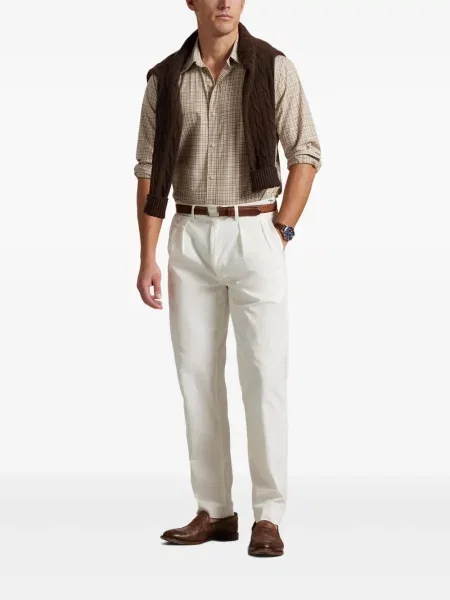 Pletene sportske kratke hlače Polo Ralph Lauren s printom bijela