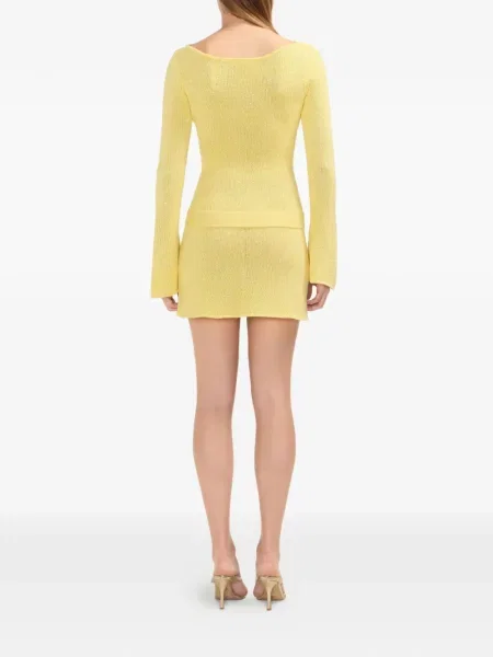 Rochie mini Asta Resort de costum galben