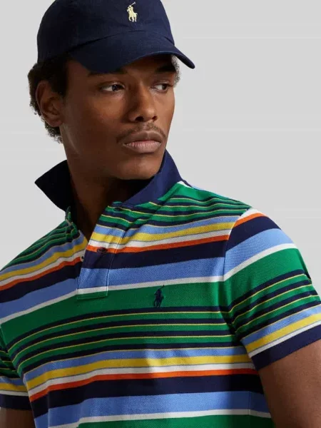 Koszulka polo o kroju slim fit z czystej bawełny Polo Ralph Lauren zielona