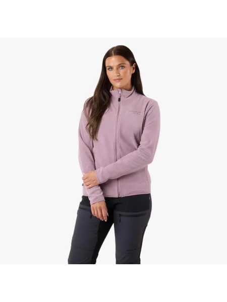 Bluza Polarowa Rozpinana Wędrówki Kobieta Stryn Elastyczny W Cztery Strony fioletowa