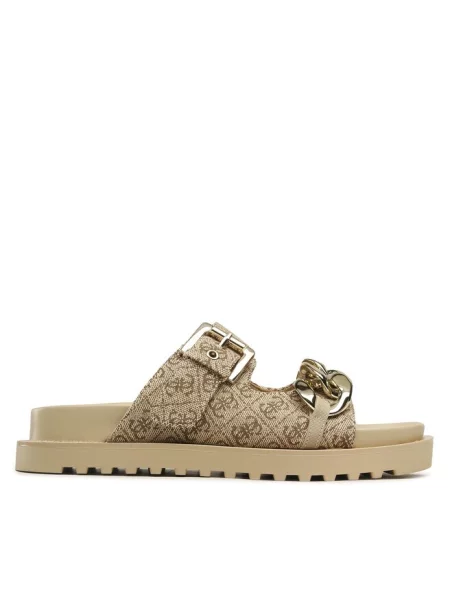 Klapki Guess brązowe