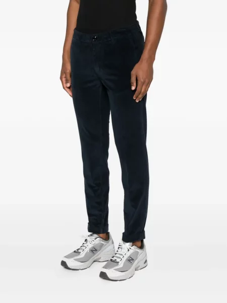 Pantaloni chino Re-hash de catifea cord albastru