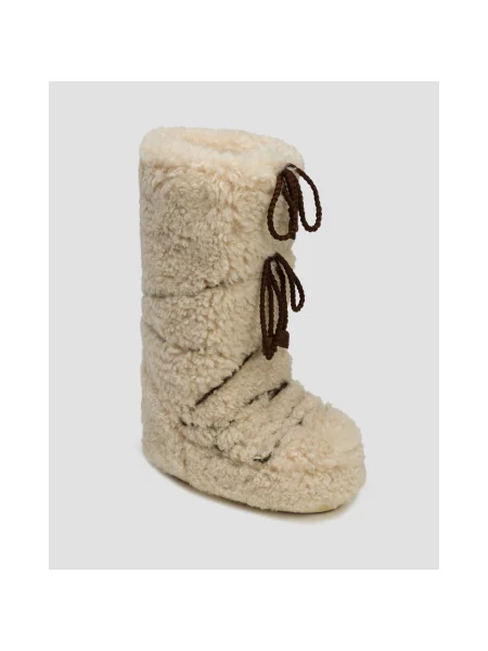 Cizme De Iarnă Din Blană Pentru Femei Moon Boot Icon Curly Extra bej