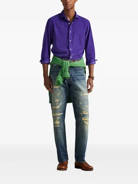 Șosete Polo Ralph Lauren cu 5 buzunare cu broderie tricotate albastru