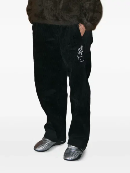 Kalhoty Brooks Brothers s výšivkou modré