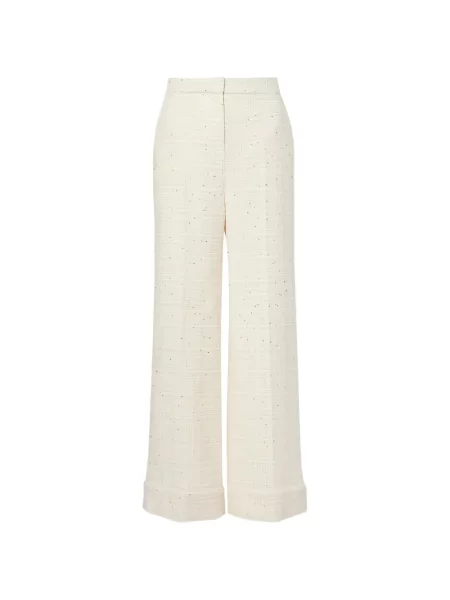 Pantaloni Valentino Garavani din tweed alb