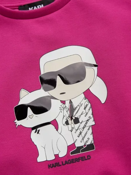 Bluza dziecięca Karl Lagerfeld różowa