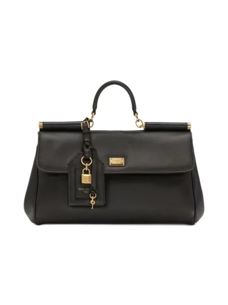 Torebka Dolce And Gabbana skórzana retro czarna