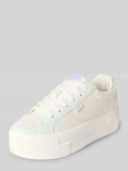 Połyskujące sneakersy z detalem z logo Model PAIRED GLAM' Buffalo białe