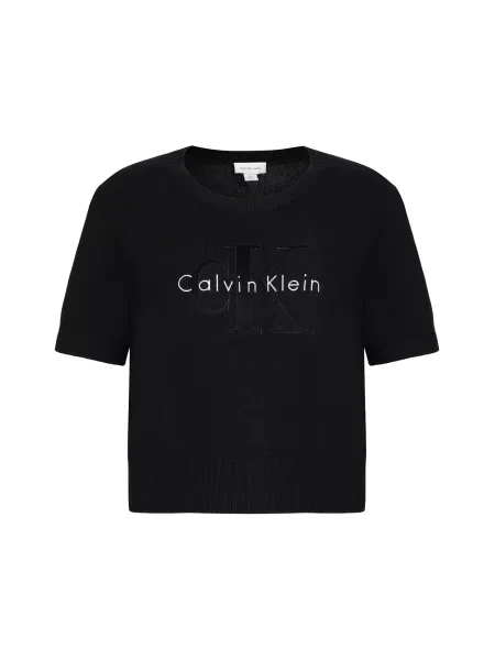 Calvin Klein Jeans Pulover negru alb