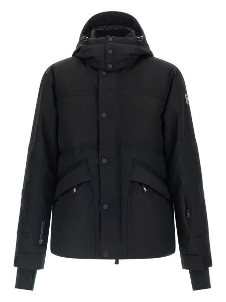 Geacă cu puf Moncler Grenoble cu glugă negru