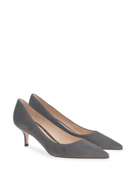 Pantofi cu toc Gianvito Rossi din piele gri