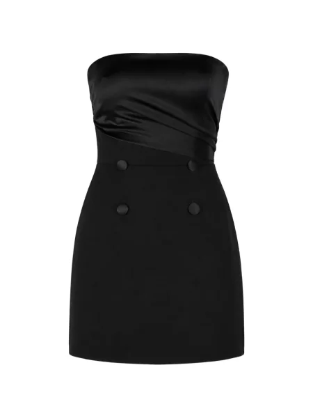 Rochie mini Monarh cu două rânduri de nasturi negru