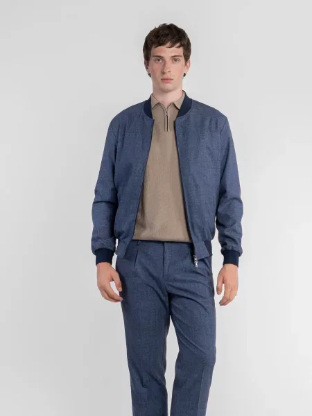 Бомбер Arber бавовна/віскоза синій