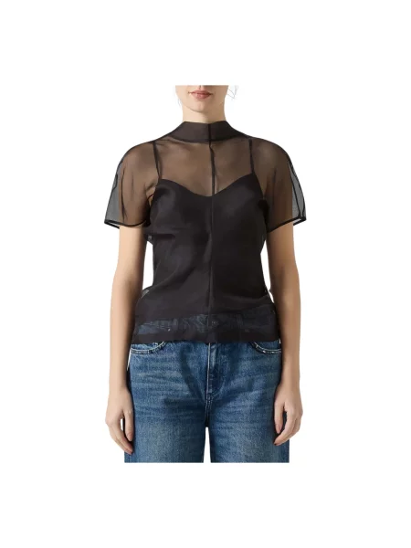 Bluzka Federica Tosi z organzy czarna