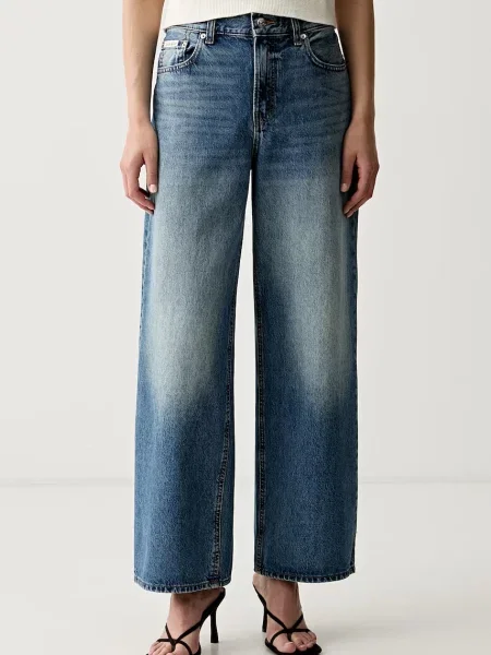 Calvin Klein Jeans blugi relaxed fit pentru femei albastru
