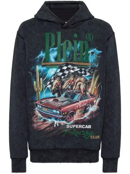 Hanorac cu glugă Philipp Plein negru