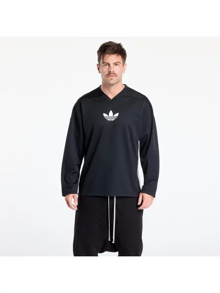 Póló adidas Originals Adicolor Mesh Long Sleeve Black/ White XL fekete