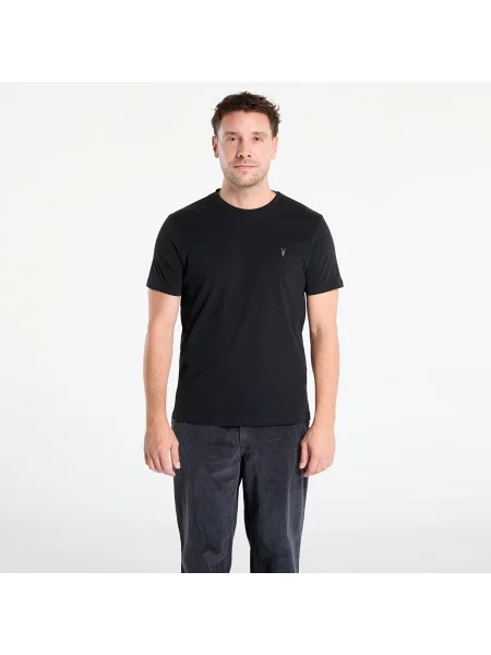 Koszulka AllSaints Brace Brushed Cotton Crew Neck T-Shirt Jet Black L czarna