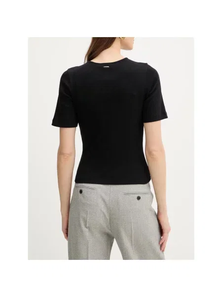 Twinset Koszulki Kobieta L Dzianinowy T-shirt czarny