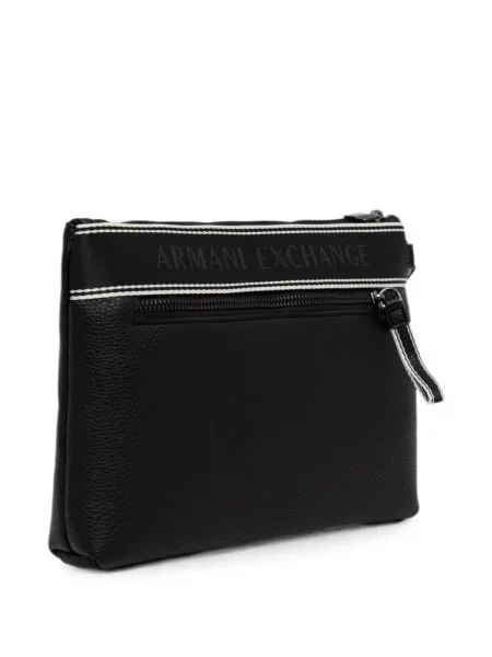 Geantă Armani Exchange cu imagine negru